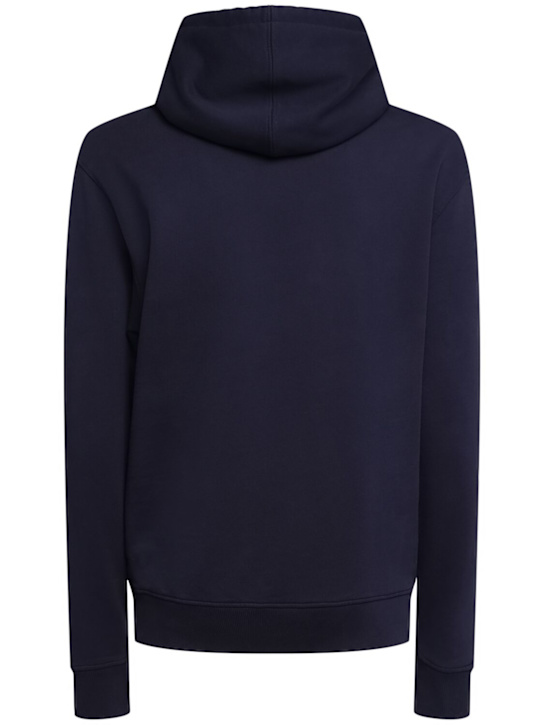 AMI Paris: ADC cotton hoodie - Midnight Blue - men_3 | Luisa Via Roma