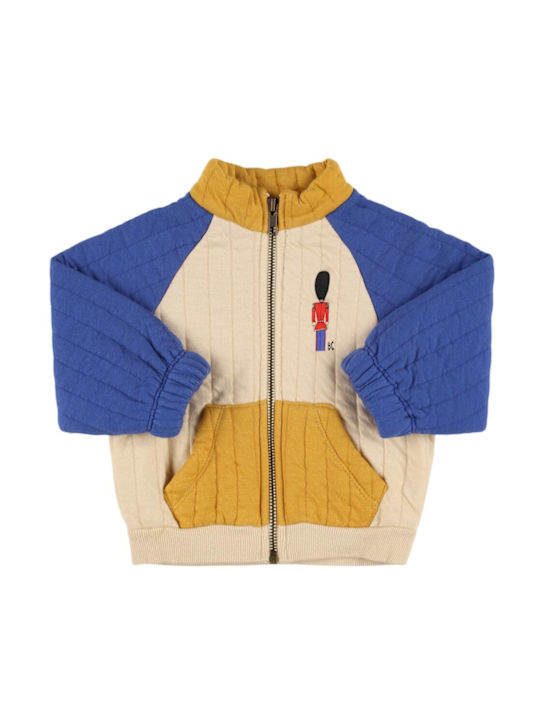 Bobo Choses: コットンブレンドキルテッドスウェットシャツ - kids-girls_0 | Luisa Via Roma