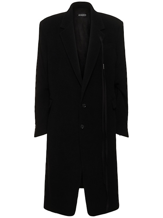 Ann Demeulemeester: Tailored wool & cashmere coat - Black - men_0 | Luisa Via Roma