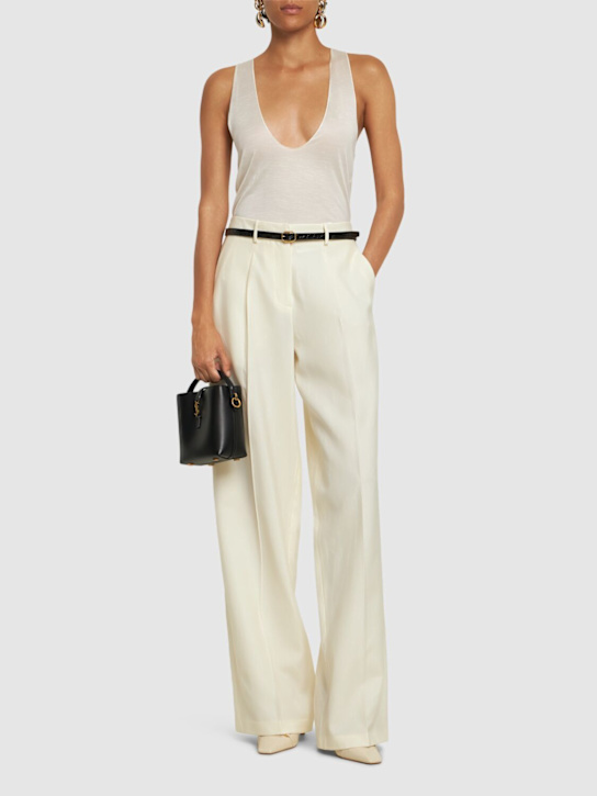 Magda Butrym: Wool & silk straight pants - women_1 | Luisa Via Roma