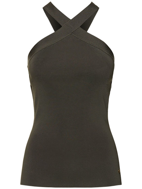 ANINE BING: Brea ビスコースブレンドニットトップ - women_0 | Luisa Via Roma