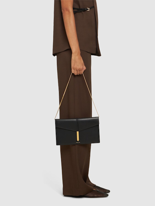DeMellier: The Tokyo smooth leather clutch - Black - women_1 | Luisa Via Roma