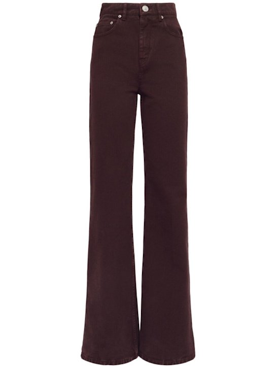 AMI Paris: Flared high rise twill jeans - women_0 | Luisa Via Roma