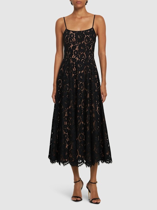 Flared lace midi dress - Thumbnail 2
