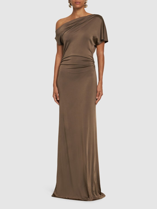 TOVE: Inez viscose blend jersey long dress - women_1 | Luisa Via Roma