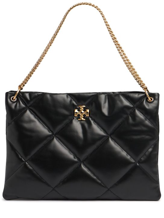Tory Burch: Kira Diamond Quilt leather hobo bag - women_0 | Luisa Via Roma