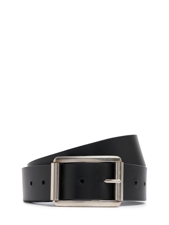Ann Demeulemeester: 4cm Joa rectangular buckle belt - men_0 | Luisa Via Roma