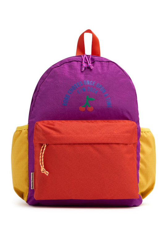 Bobo Choses: Printed recycled poly backpack - Multicolor - kids-girls_0 | Luisa Via Roma