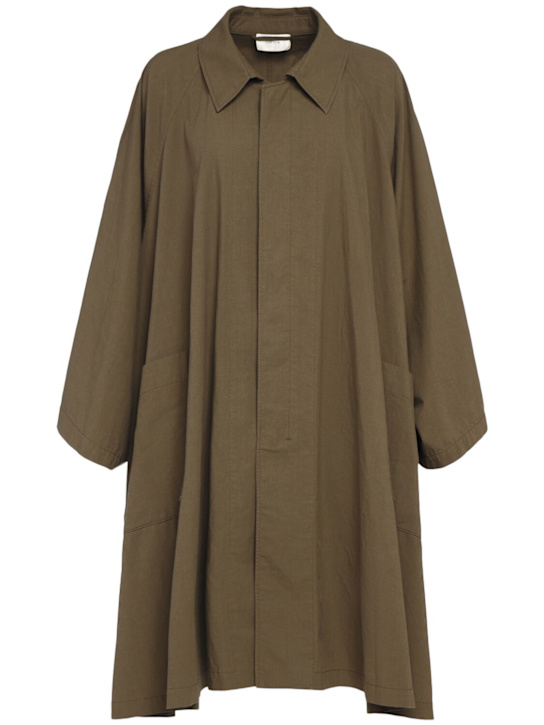 The Row: Leins gabardine trench coat - Khaki - women_0 | Luisa Via Roma