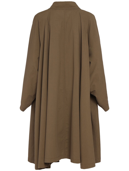 The Row: Leins gabardine trench coat - Khaki - women_1 | Luisa Via Roma