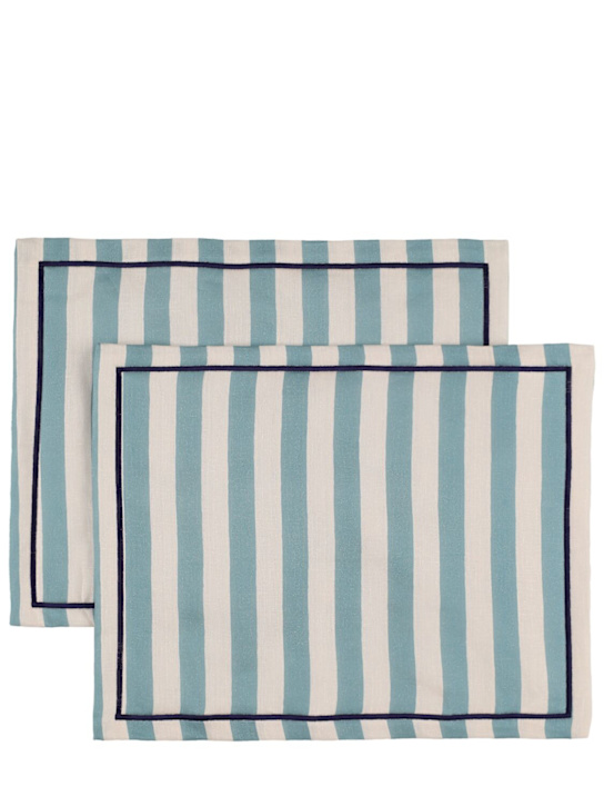 La Double J: Set of 2 large Riviera Celeste placemats - ecraft_0 | Luisa Via Roma