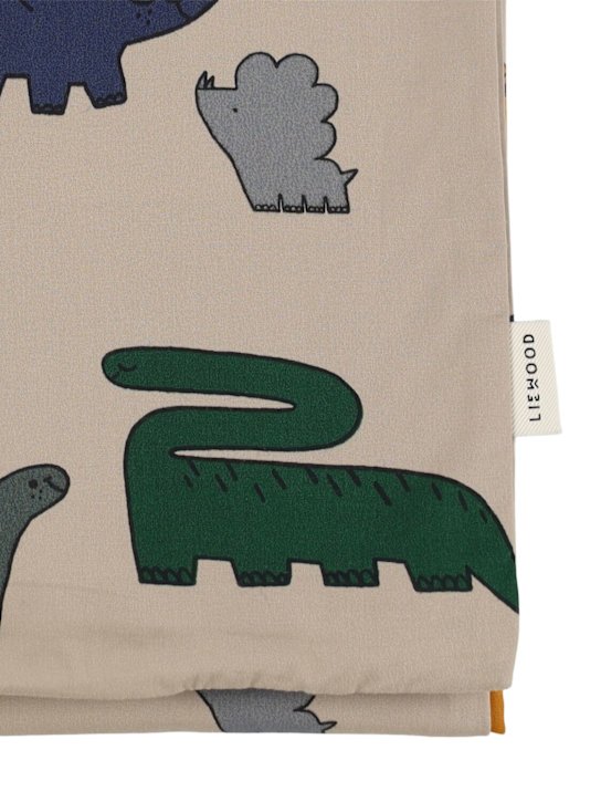 Liewood: Dinosaur print organic cotton bed set - Multicolor - kids-boys_1 | Luisa Via Roma