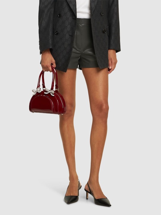 Self-portrait: Mini leather curved top handle bag - women_1 | Luisa Via Roma