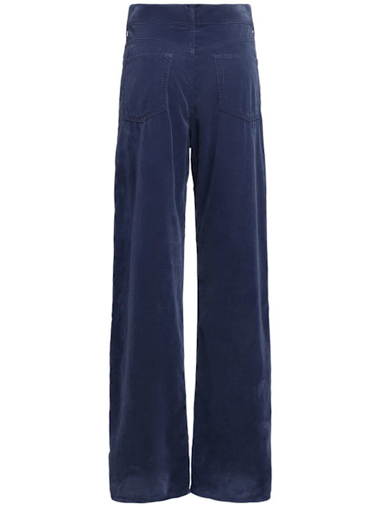 The Row: Tarley cotton corduroy straight pants - Washed Blue - women_3 | Luisa Via Roma