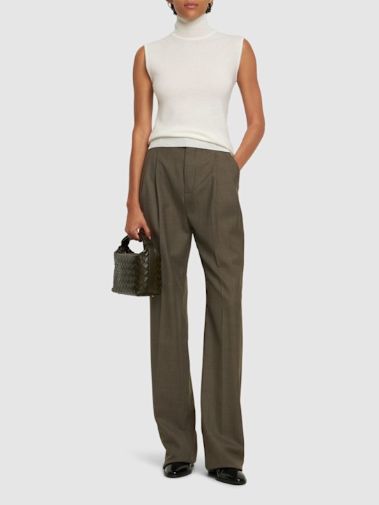 Alberta Ferretti: Wool & cashmere knit sleeveless top - women_1 | Luisa Via Roma