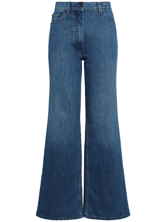 The Row: Eglitta wide cotton denim jeans - Washed Blue - women_0 | Luisa Via Roma
