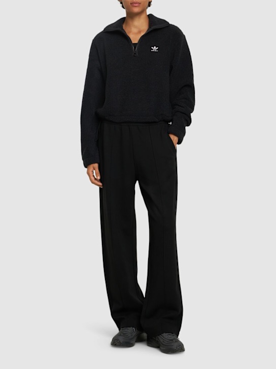 adidas Originals: Teddy Fleece half zip sweatshirt - women_1 | Luisa Via Roma
