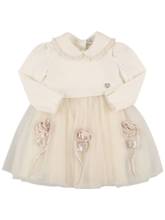 Monnalisa: ミラノステッチ＆チュールワンピース - kids-girls_0 | Luisa Via Roma