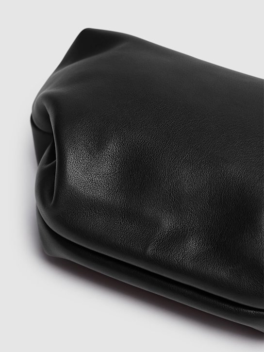 The Row: Mira saddle leather clutch - Black - women_5 | Luisa Via Roma