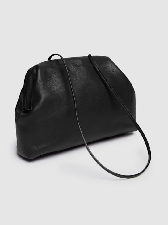 The Row: Mira saddle leather clutch - Black - women_6 | Luisa Via Roma