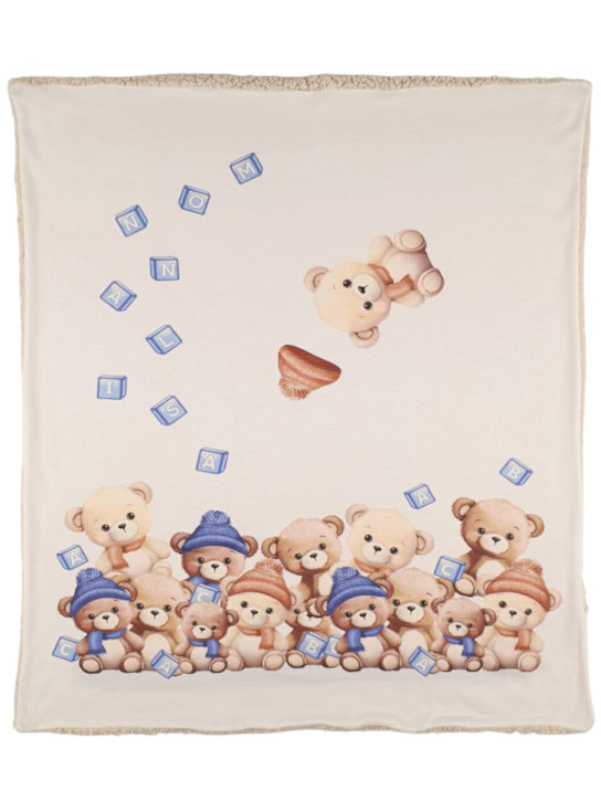 Monnalisa: Printed cotton interlock blanket - kids-boys_0 | Luisa Via Roma