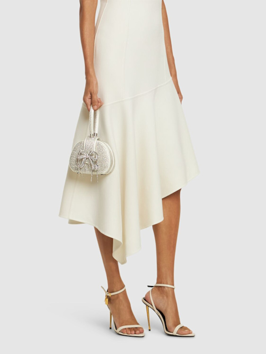 Self-portrait: Micro rhinestone satin top handle bag - women_1 | Luisa Via Roma