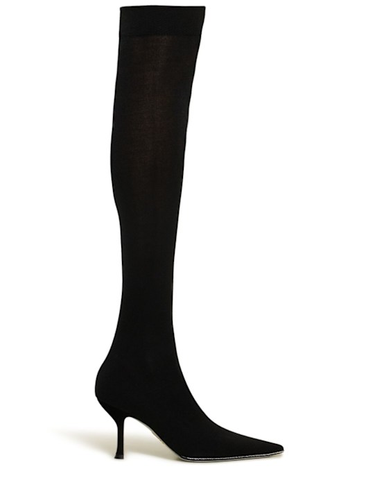 René Caovilla: 80mm Grace cashmere over-the-knee boots - women_0 | Luisa Via Roma