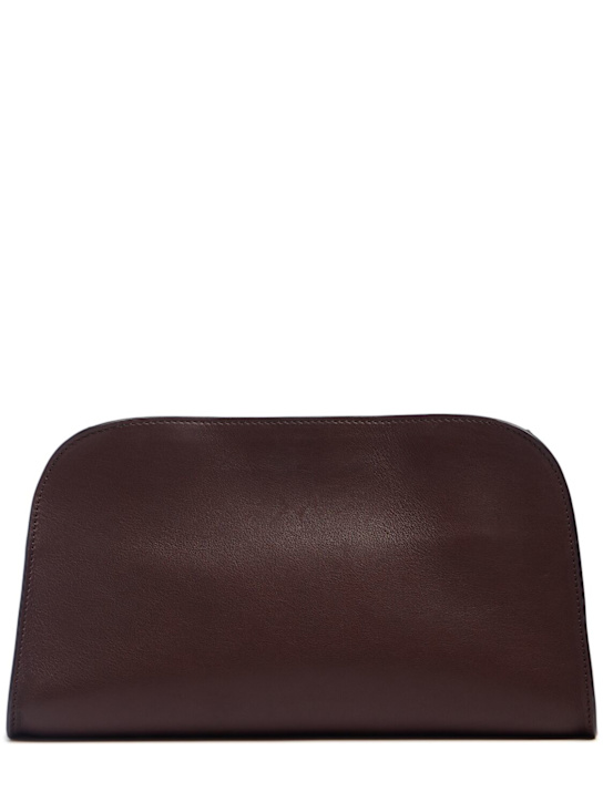 The Row: Peggy saddle leather clutch - women_0 | Luisa Via Roma