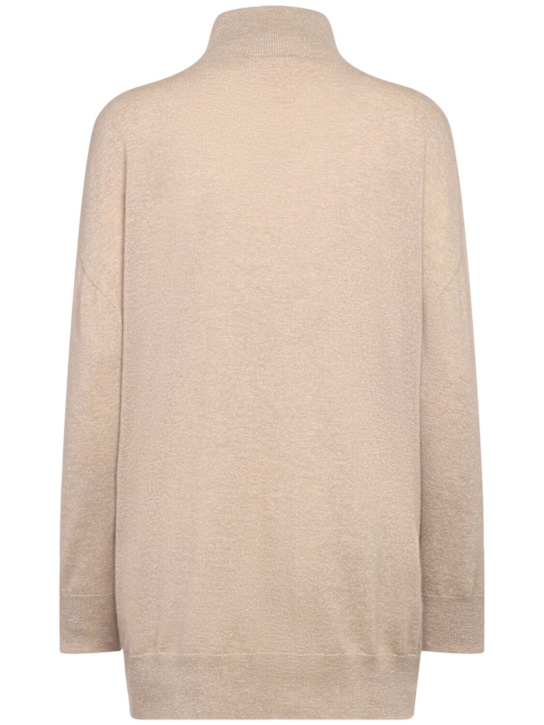 The Row: Jabari cashmere knit turtleneck sweater - Beige - women_3 | Luisa Via Roma