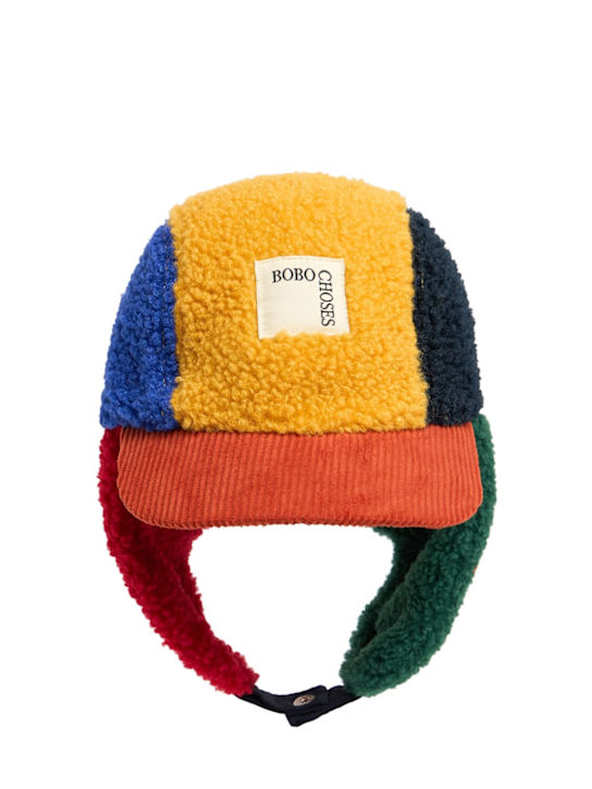 Bobo Choses: Color block poly faux fur hat - Multicolor - kids-girls_0 | Luisa Via Roma