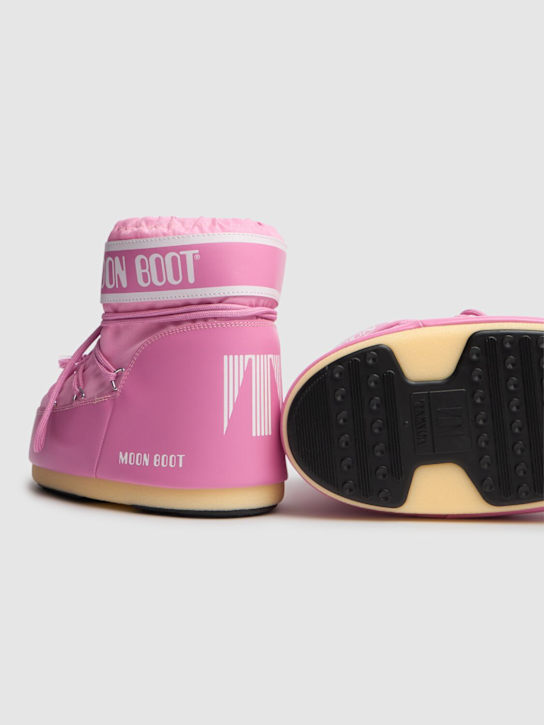 Moon Boot: Low Icon nylon moon boots - Pink - women_3 | Luisa Via Roma