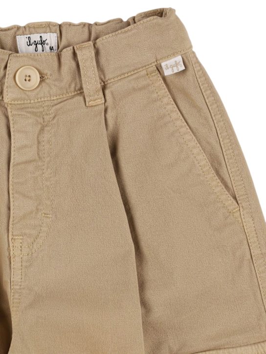 Il Gufo: Pantaloni cargo in gabardina di cotone stretch - kids-girls_1 | Luisa Via Roma