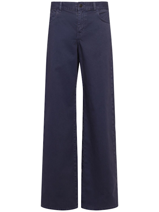 The Row: Eglitta wide cotton denim jeans - Purple/Blue - women_0 | Luisa Via Roma