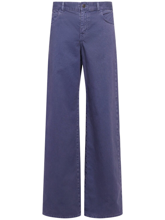The Row: Eglitta wide cotton denim jeans - women_0 | Luisa Via Roma