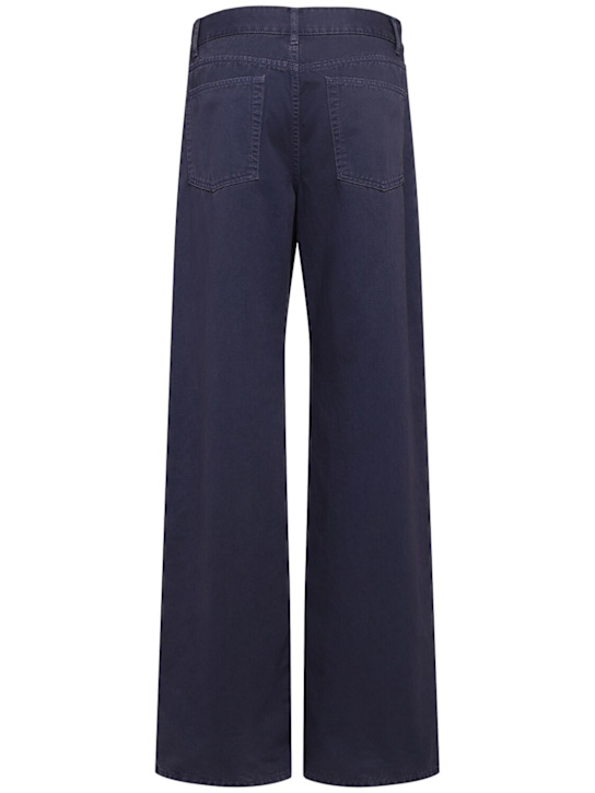 The Row: Eglitta wide cotton denim jeans - Purple/Blue - women_3 | Luisa Via Roma