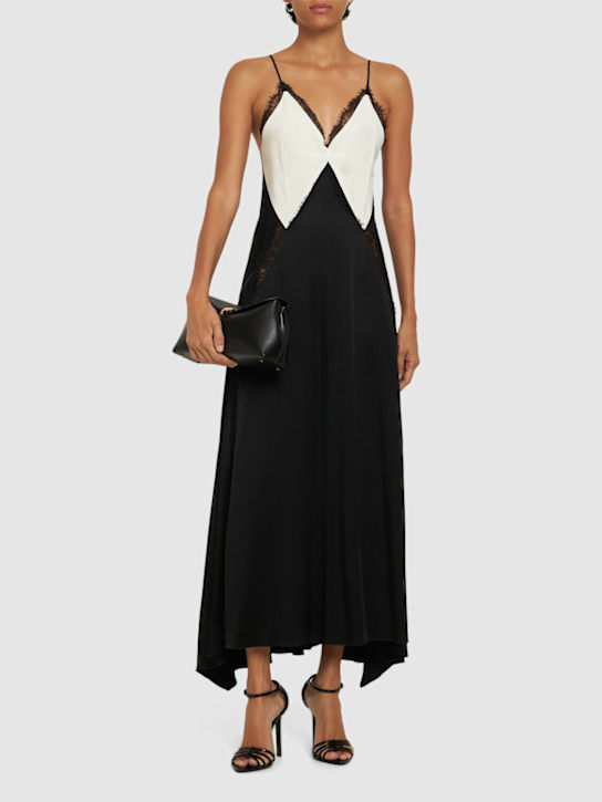Victoria Beckham: Cami クレープサテンドレス - women_1 | Luisa Via Roma