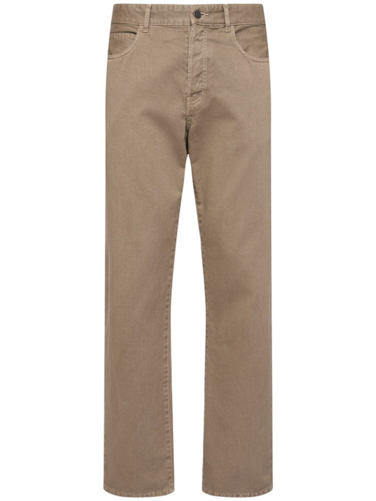 The Row: Carlisle cotton jeans - Taupe - men_0 | Luisa Via Roma