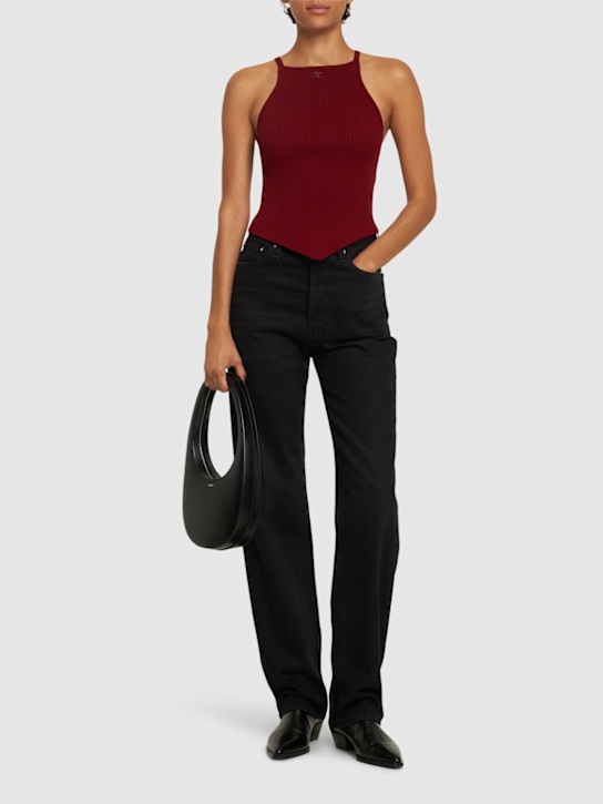 Courrèges: Pointy hem rib knit tank top - women_1 | Luisa Via Roma