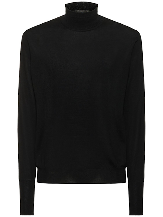 PT Torino: Superfine wool knit slim fit sweater - men_0 | Luisa Via Roma