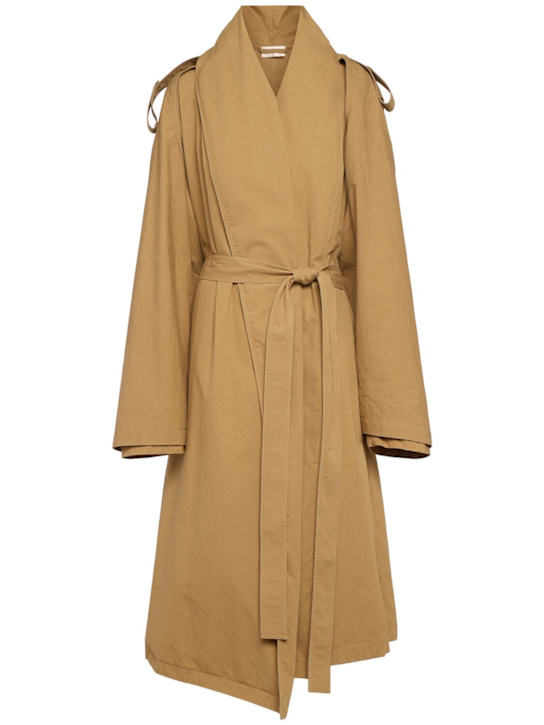 The Row: Pami gabardine trench coat - Camel - women_0 | Luisa Via Roma
