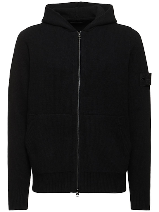 Stone Island: Ghost wool sweatshirt - men_0 | Luisa Via Roma