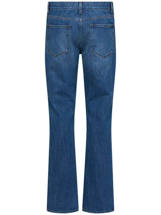 The Row: Jaxon cotton flared jeans - Washed Blue - men_3 | Luisa Via Roma