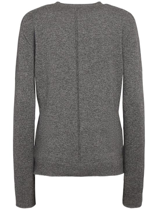 The Row: Jayad cashmere knit sweater - Heather Grey - women_3 | Luisa Via Roma