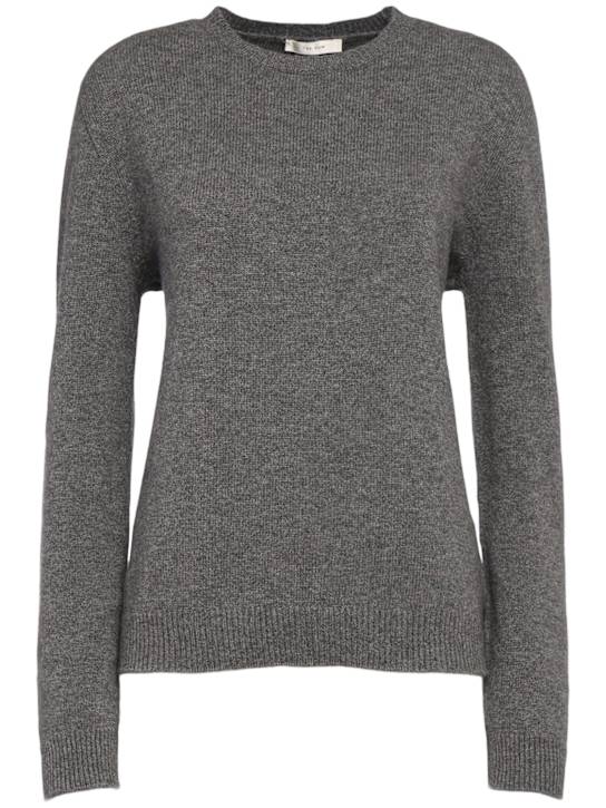 The Row: Jayad cashmere knit sweater - Heather Grey - women_0 | Luisa Via Roma