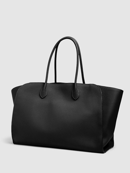 The Row: Marlo 17 matte grain leather tote bag - men_1 | Luisa Via Roma