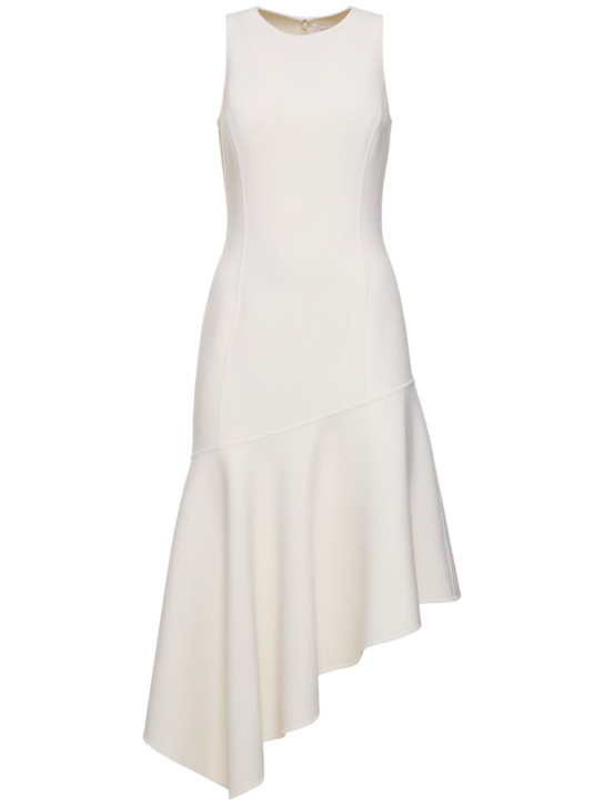 Michael Kors Collection: Asymmetrical draped midi dress - White - women_0 | Luisa Via Roma