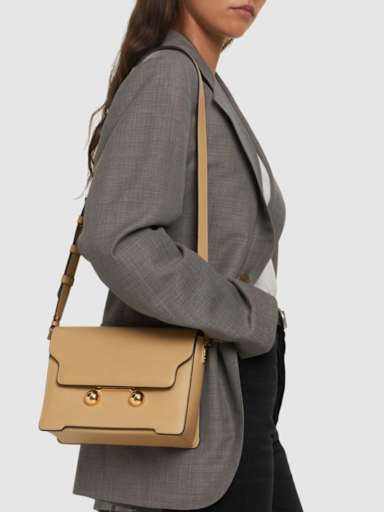 Marni: Medium Trunkaroo leather shoulder bag - women_1 | Luisa Via Roma