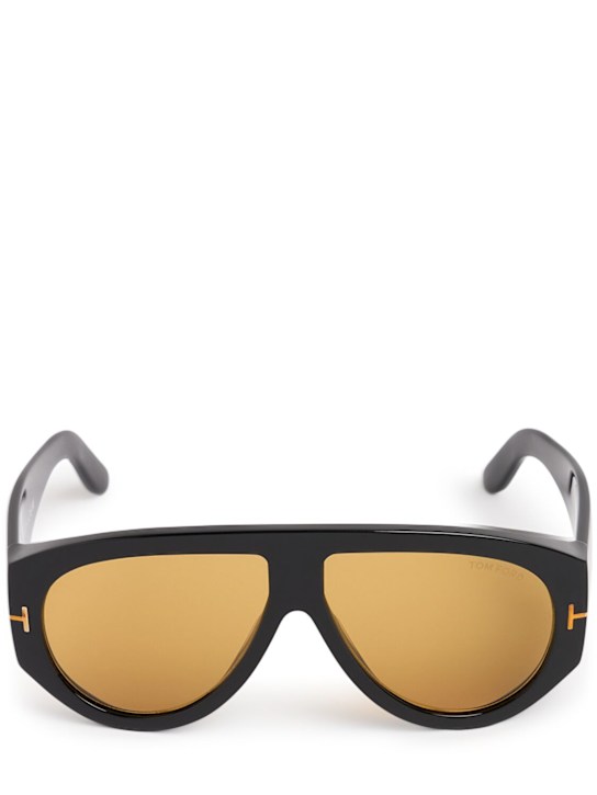 Tom Ford: Bronson pilot acetate sunglasses - Black/Yellow - men_0 | Luisa Via Roma