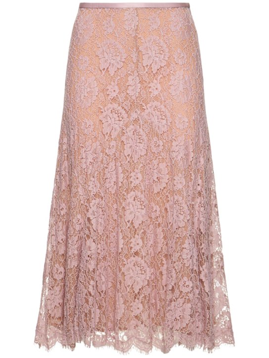 Michael Kors Collection: Dance Crushed cotton blend lace skirt - Pink - women_0 | Luisa Via Roma