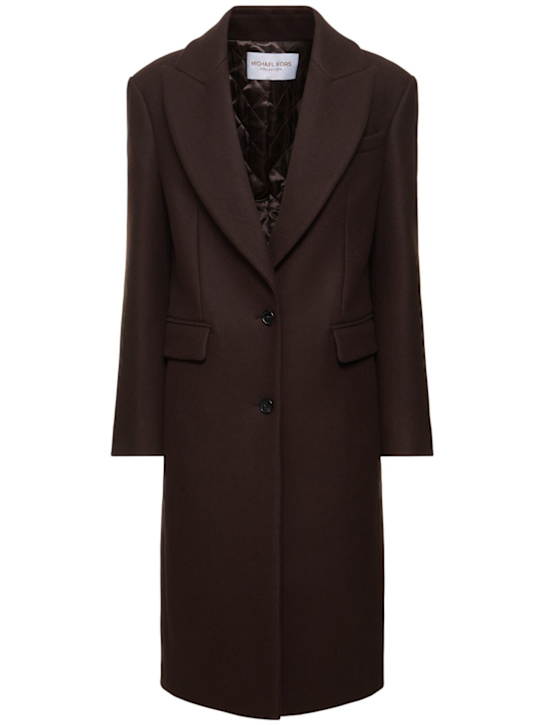 Michael Kors Collection: Chesterfield Sculptural wool melton coat - Brown - women_0 | Luisa Via Roma